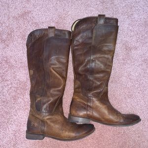 authentic brown Frye boots